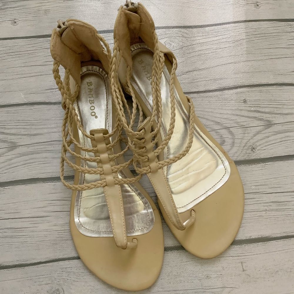 Bamboo cream sandals-size 8 - Picture 5 of 6